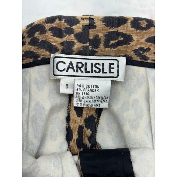 Carlisle leopard women’s 8 pleated tapered slacks - Picture 4 of 11